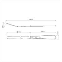 Garfo Trinchante Tramontina Polywood Com Lâmina Em Aço Inox E Cabo De Madeira Castanho Tramontina - 6