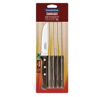 Conjunto De Facas Para Churrasco Jumbo Em Aço Inox Com Cabo Castanho Polywood 6 Peças - 3