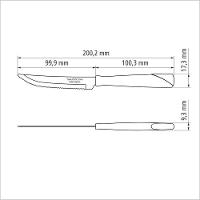 Faca Para Churrasco 4" Tramontina New Kolor Em Aço Inox E Cabo Azul Tramontina - 2
