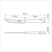 Faca Para Churrasco 4" Tramontina New Kolor Em Aço Inox E Cabo Azul Tramontina - 3