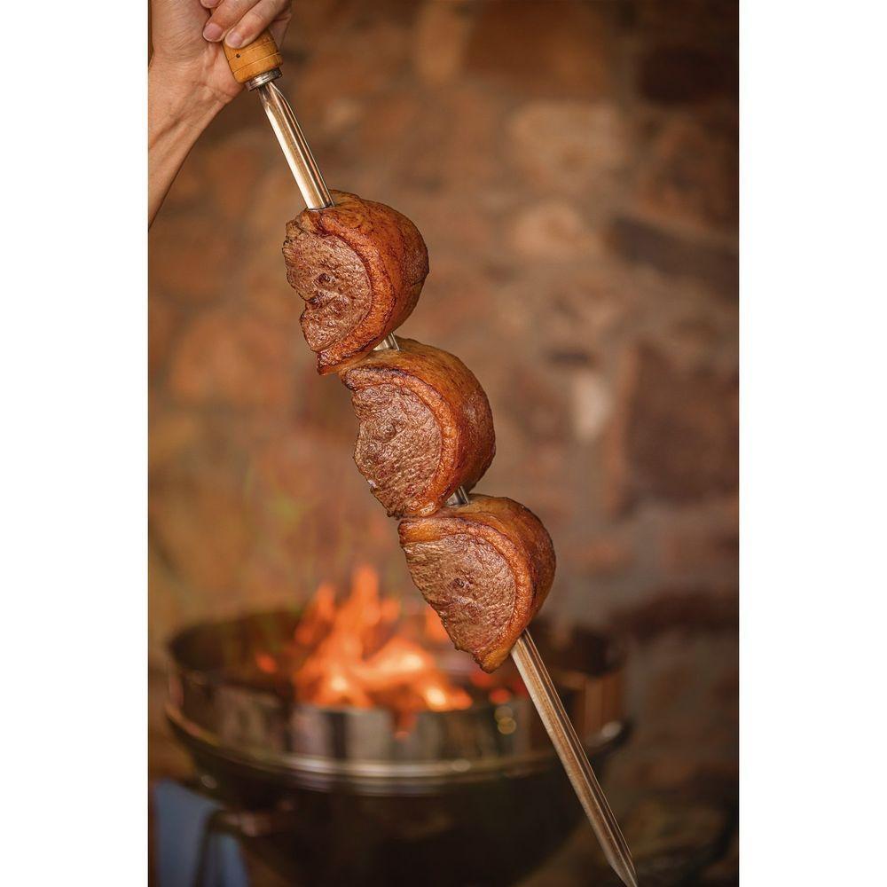 Espeto Para Churrasco Tramontina Com Lâmina Em Aço Inox E Cabo De Madeira 85 Cm Tramontina - 3