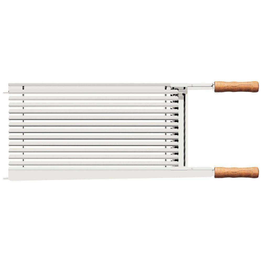 Grelha Tramontina Churrasco Em Aço Inox Com Cabo De Madeira Natural 50x41 Cm Tramontina - 1