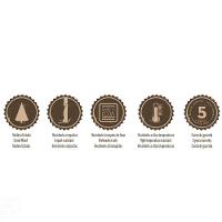 Kit Para Churrasco Em Aço Inox Cabo Castanho Polywood Com Tábua De Madeira 3 Peças - 3