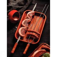 Espeto Para Churrasco Tramontina Com Lâmina Em Aço Inox E Cabo De Madeira 65 Cm Tramontina - 15