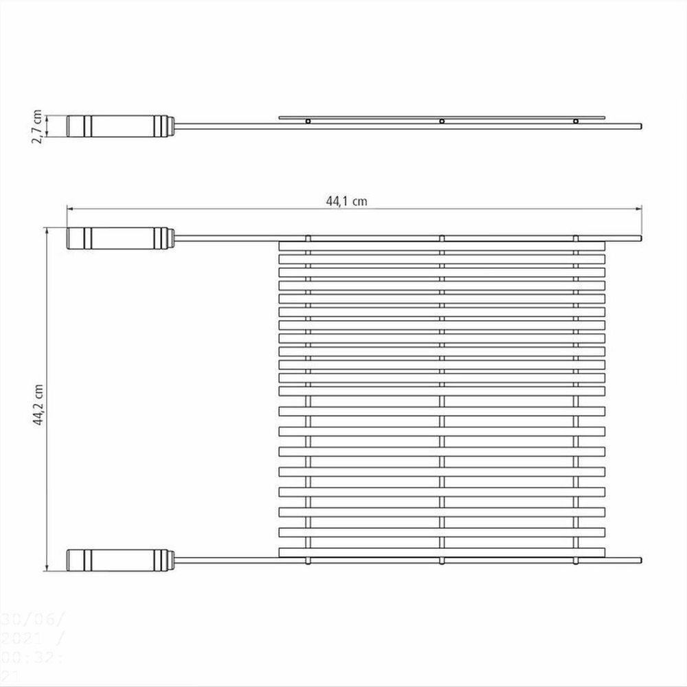 Grelha Tramontina Churrasco Black Em Aço Carbono Nitrocarbonetado Com Cabos De Madeira Tramontina - 3
