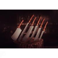 Faca Para Carne Churrasco Black Com Lâmina Em Aço Inox Escurecido E Cabo De Madeira 10" - 5