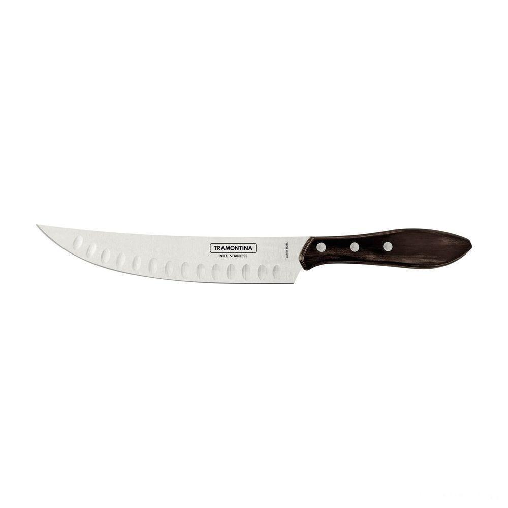 Faca Para Carne Butcher Cabo Em Madeira Tratada Polywood Castanho 8" Tramontina - 1