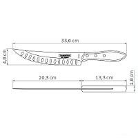 Faca Para Carne Butcher Cabo Em Madeira Tratada Polywood Castanho 8" Tramontina - 4