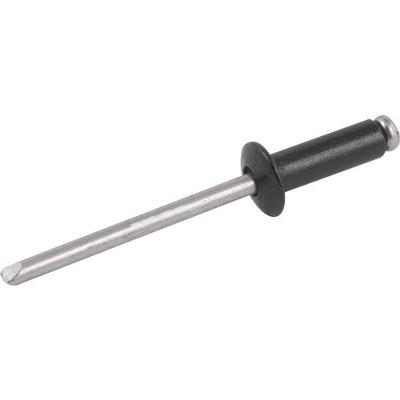 Rebite Alumínio Preto 3,2x8mm 308 Com 1000 Peças - Vonder