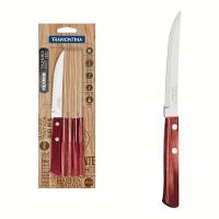 Conjunto De Facas Para Churrasco 5" 6 Peças Em Aço Inox E Cabos Madeira Polywood Vermelho - 1