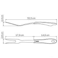 Garfo Trinchante Fluence Com Lâmina Em Aço Inox E Cabo Em Polipropileno Vermelho - 2