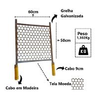 Grelha Galvanizada Tela Moeda Para Churrasqueira 60x50cm. - 2