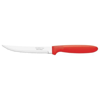 Faca Para Churrasco Ipanema Com Lâmina Em Aço Inox E Cabo De Polipropileno Vermelho 5"