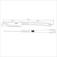 Faca Trinchante Tramontina Churrasco Com Lâmina Em Aço Inox E Cabo De Madeira 8" Tramontina - 5