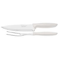 Jogo Trinchante Tramontina Plenus Em Aço Inox E Cabo Off White 2 Peças Tramontina - 3