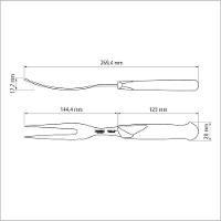 Garfo Trinchante Tramontina Premium Com Lâmina Em Aço Inox E Cabo De Polipropileno Branco Tramontina - 3