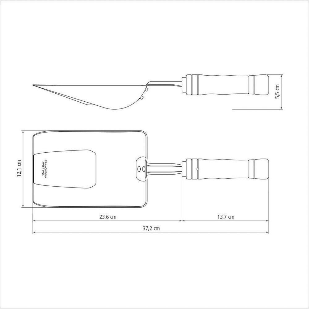 Pá Para Cinzas Tramontina Churrasco Com Lâmina Em Aço Inox E Cabo De Madeira Tramontina - 7