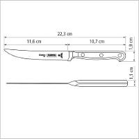 Faca Para Churrasco E Frutas Century Com Lâmina Em Aço Inox E Cabo De Policarbonato E Fib - 3