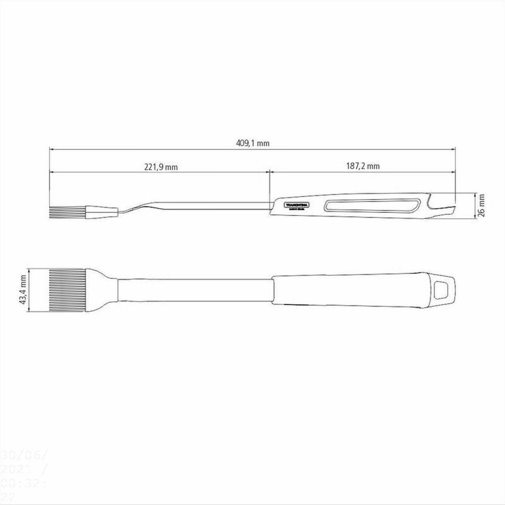 Pincel Churrasco Black Com Cerdas Em Silicone Estrutura Em Aço Inox E Cabo De Polipropile - 3