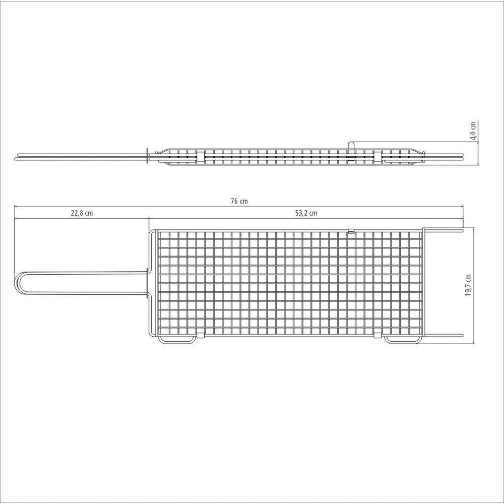 Grelha Tramontina Churrasco Em Aço Inox 76 X 18,1 Cm Tramontina - 2