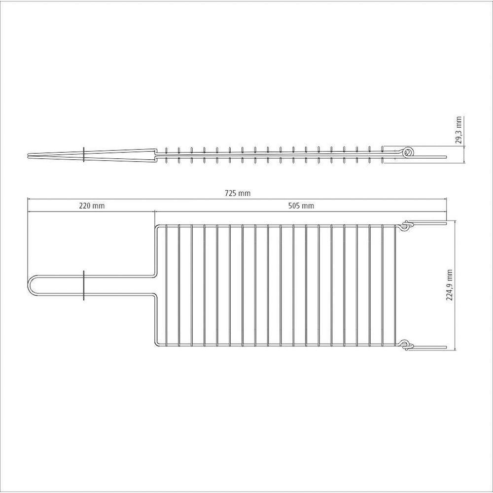 Grelha Tramontina Churrasco Em Aço Inox 72,5 X 22,5 Cm Tramontina - 5