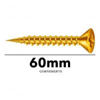 Parafuso Chipboard 5,0x60 Cabeça Chata Ch. Phillips 600un.