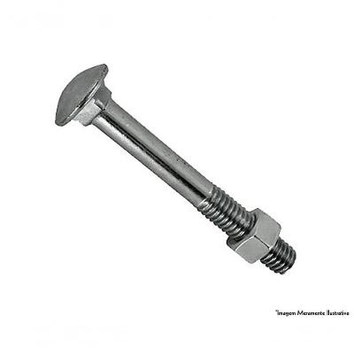 Parafuso Frances Zinc C/porca B 1/4equot;x4equot; 100p