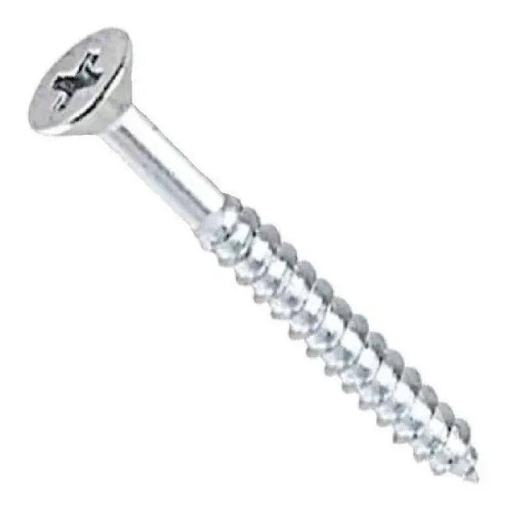 Parafuso Auto Atarrachante Cabeca Chata Aco Zincado 4 0mm X - 1