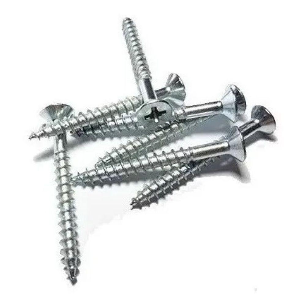 Parafuso Auto Atarrachante Cabeca Chata Aco Zincado 4 0mm X - 2