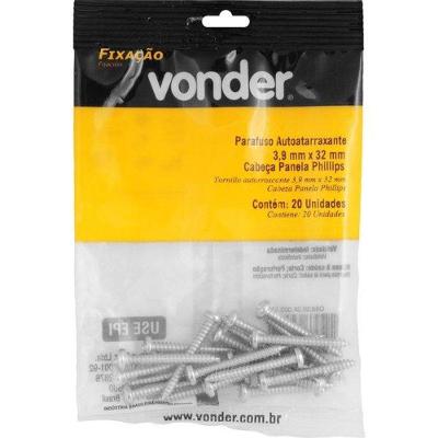 Parafuso Autoatarraxante 3,9x32 Phillips C/ 20 Peças Vonder