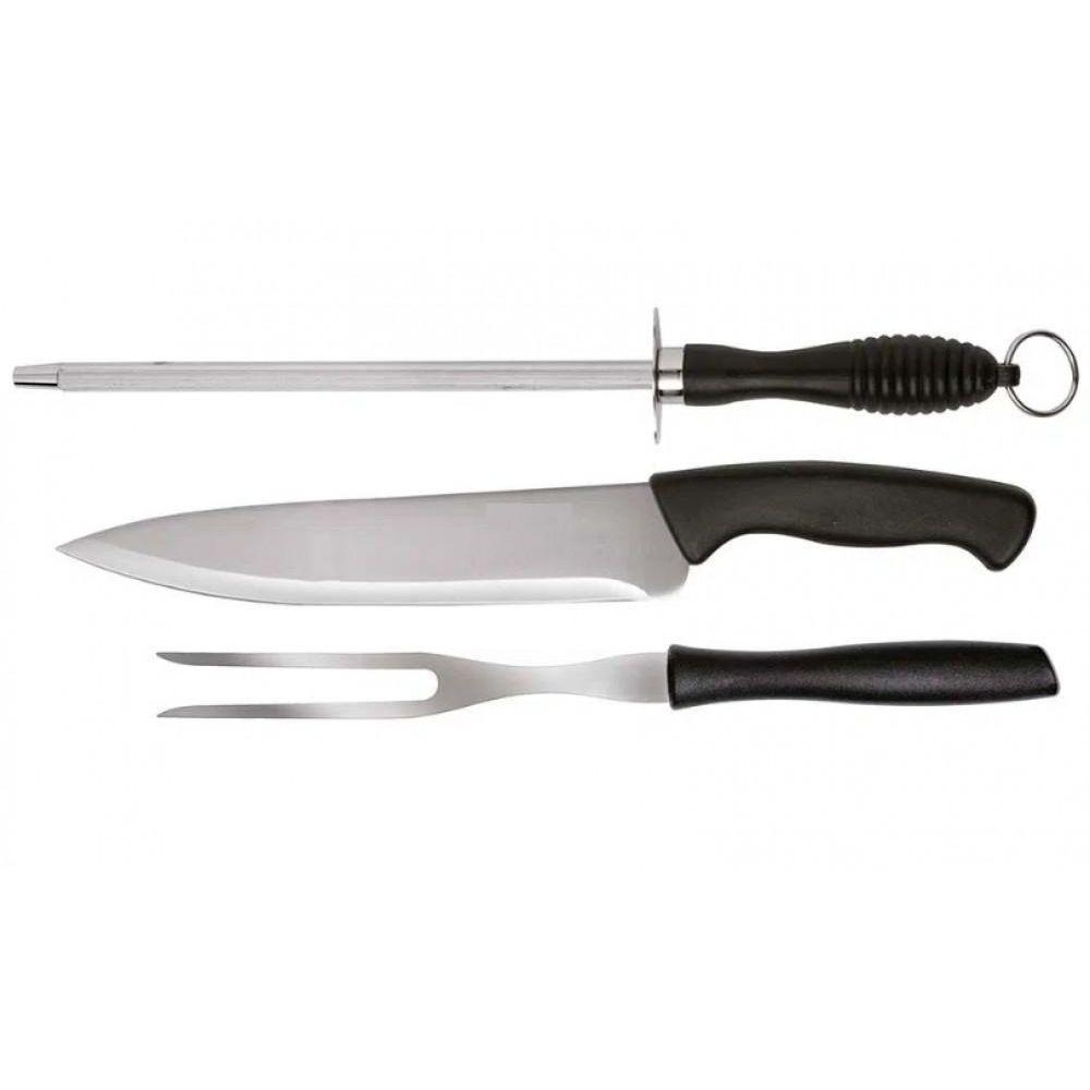 Kit Para Churrasco 3 Peças Style Cabo Preto - Wellhome - 1