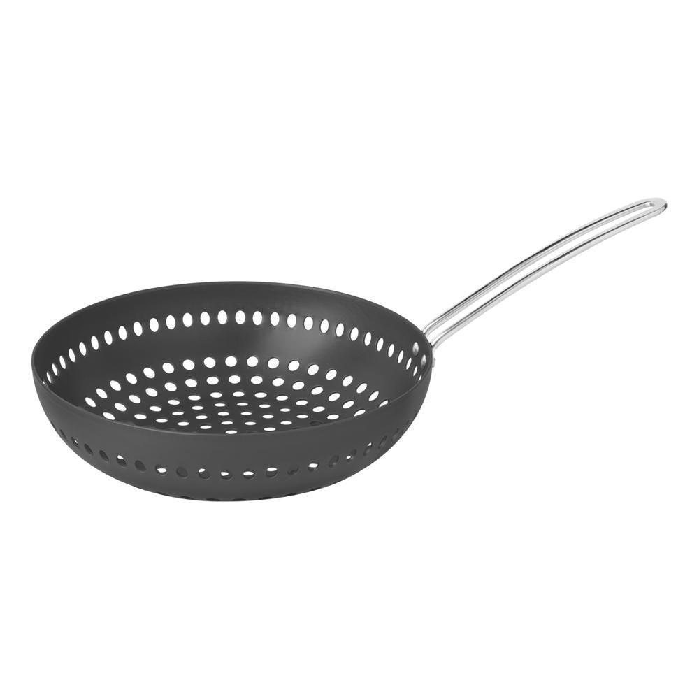 Grelha Wok Furada Churrasco Alumínio Anodizado Cabo 26 Cm - 1