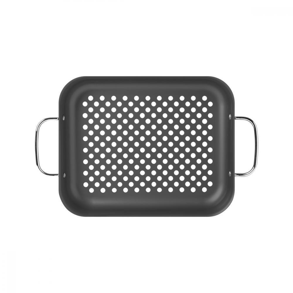 Grelha Retangular Churrasco em Alumínio Anodizado 28 Cm - 1