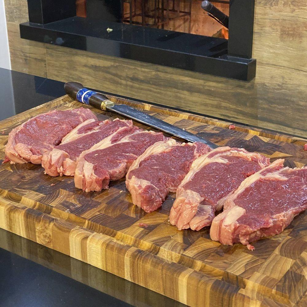 Tábua De Carne Para Churrasco Madeira Invertida Teca - Stolf 44x29,5 - 5