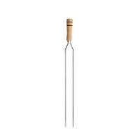  Espeto Duplo De Churrasco Com Cabo De Madeira - Stolf 65cm - 1