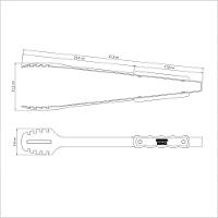 Pegador Para Carne Churrasco Com Lâmina Em Aço Inox Com Cabo De Madeira 47,3 Cm - 4