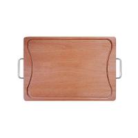 Tábua De Madeira Para Churrasco Com Cabo De Alumínio - Stolf 44x30 - 1