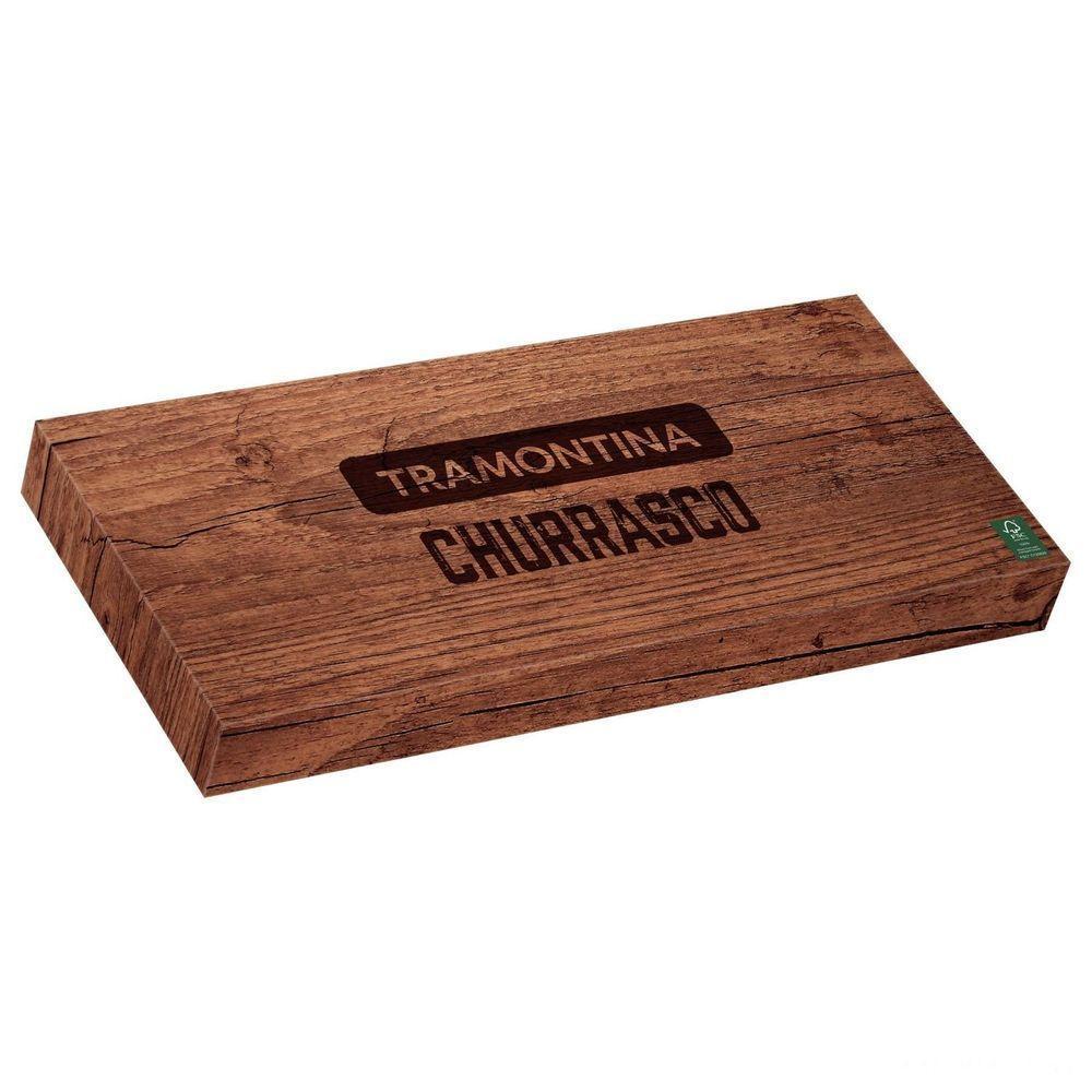 Jogo Trinchante Tramontina Em Aço Inox E Cabos De Madeira Polywood Vermelho 03 Peças Tramontina - 4