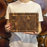 Tábua De Carne Para Churrasco Madeira Invertida Teca - Stolf 30x20 - 2