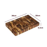 Tábua De Carne Para Churrasco Madeira Invertida Teca - Stolf 30x20 - 4