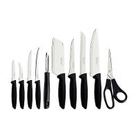 Jogo De Facas Plenus Com Lâminas Em Aço Inox E Cabos Preto 10 Peças - Tramontina 23498065 - 1