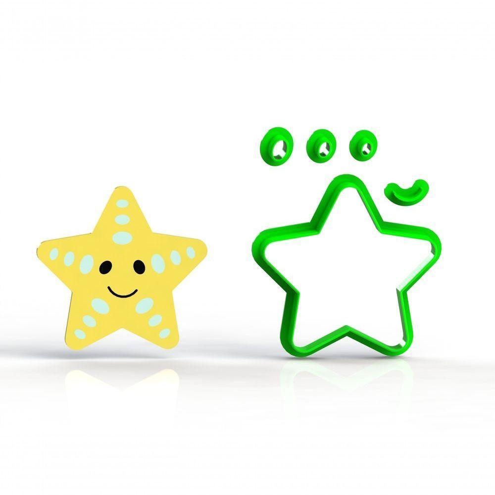 Cortador Fundo Do Mar - Estrela Do Mar Modular Tamanho 6 Cm - 1
