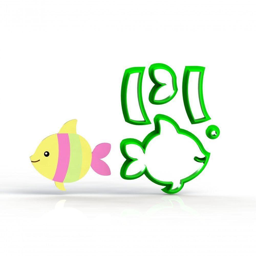 Cortador Fundo Do Mar - Peixe Modular Tamanho 6 Cm - 1