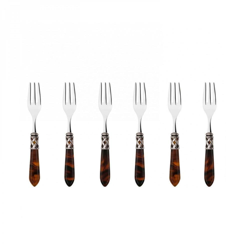 Jogo 6 Peças Garfo Para Sobremesa Tabaco Aladim Bugatti - 1