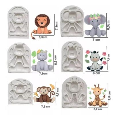 Molde Silicone Kit Safari Cute 6 Modelos