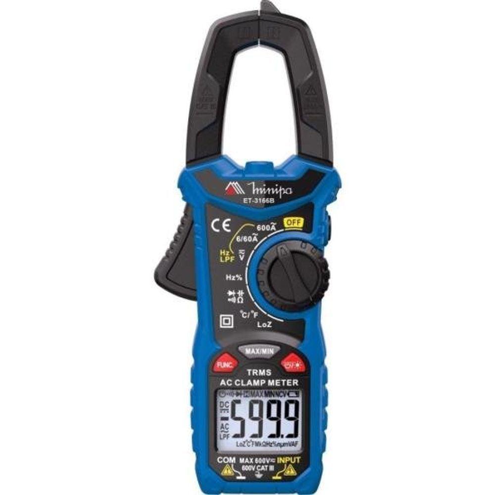 Alicate Amperímetro Et-3166B Azul/Preto Minipa - 1