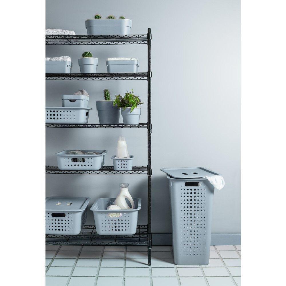 Cesto De Roupa Chumbo 47 L Com Tampa 41 X 31 X 55 Cm - 5