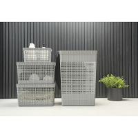 Cesto De Roupa Grid Bege 49 L Com Tampa 38 X 28 X 55,2 Cm - 7