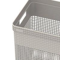 Cesto De Roupa Grid Bege 49 L Com Tampa 38 X 28 X 55,2 Cm - 9