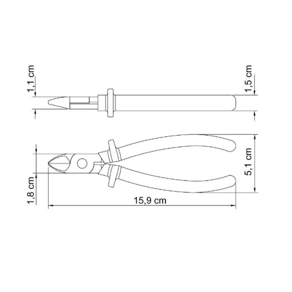 Alicate Corte Diagonal Isolado 6" - Tramontina - 2